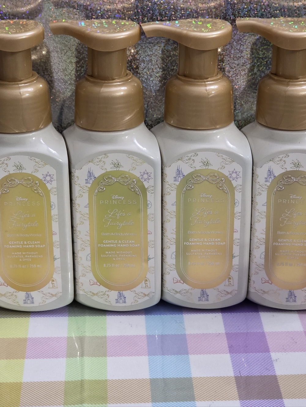 Disney Princess 'Life's a Fairytale' Gentle Foaming Hand Soap Set of 4 NEW